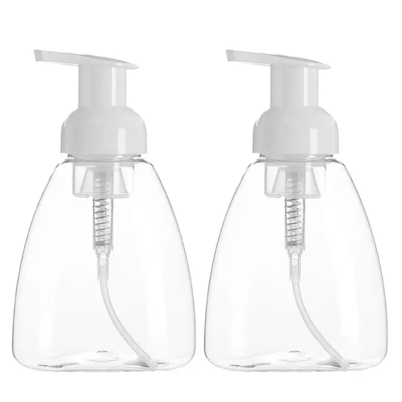 

2pcs 250ml Clear Foaming Bottle Bubble Refillable Soap Sanitizer Dispenser Pump Mousses Cosmetic Shampoo Lotion Containers