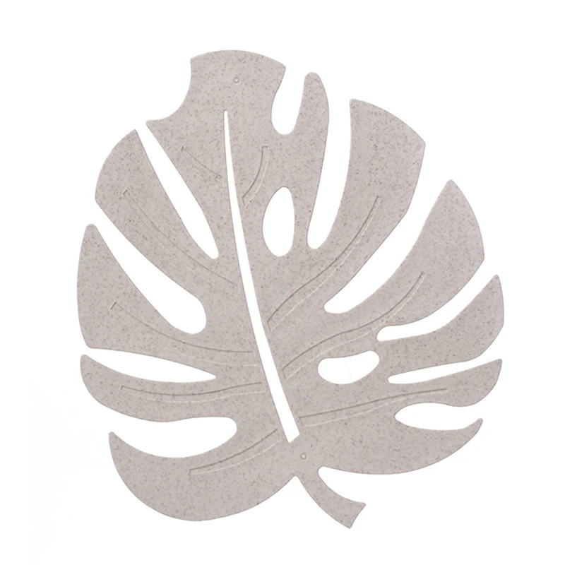 ПВХ подставки для настольные лист лотоса пальмовый имитация чашка растений кофе