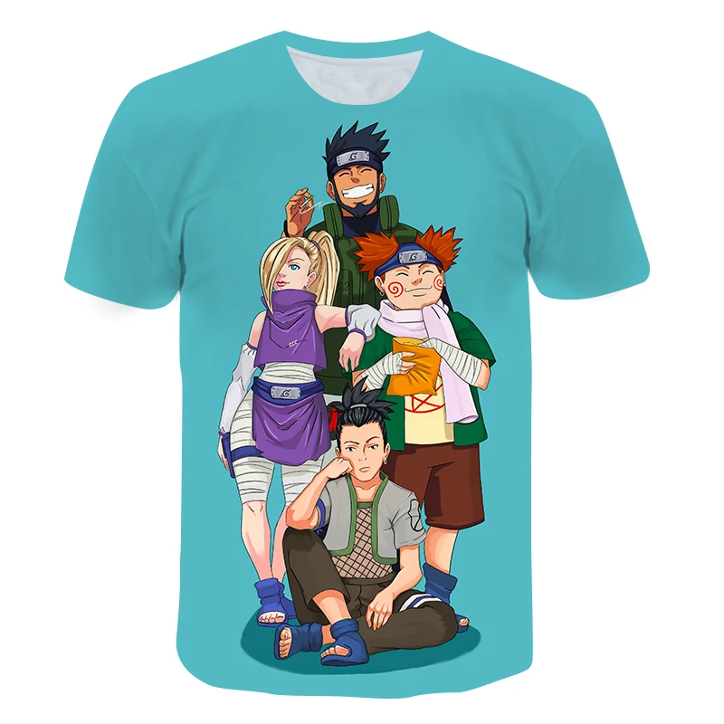 

Japanese Anime T-shirt Kids Tops 2021 Summer New Arrival Short-Sleeved Round Neck Shirt Boys and Girls Clothes