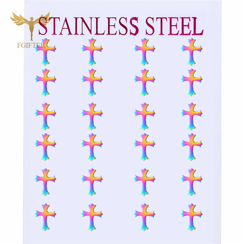 Женские серьги-гвоздики из нержавеющей стали разноцветные Винтажные серьги с