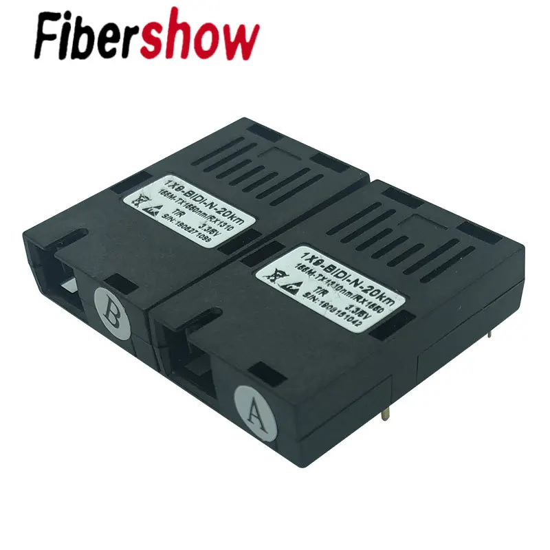 Оптический приемопередатчик с одним оптоволоконным разъемом 155 м 20 км 1*9 модуль