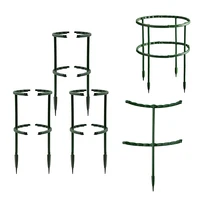 hot xd 12pcs plant support stakes upgrade double deck spliceable half round plant support ring for tomato indoor plant stake