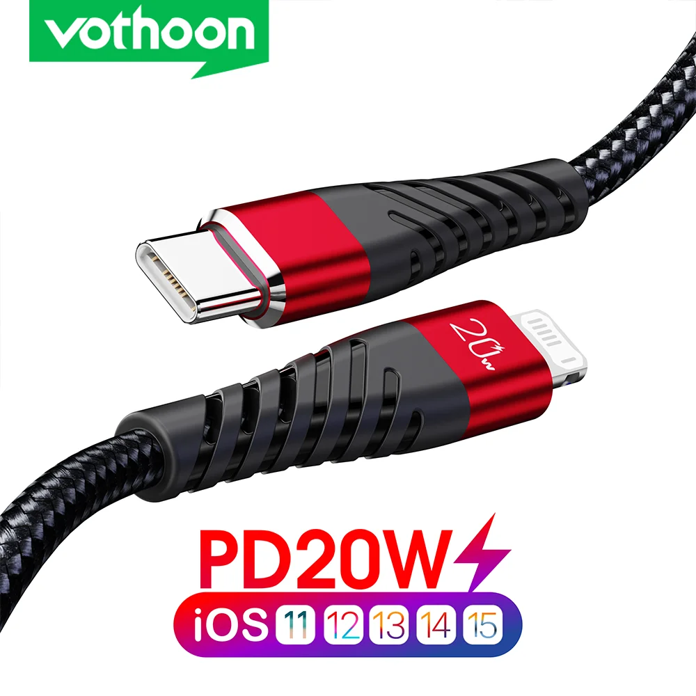 USB-кабель Vothoon для iPhone 12 11 Pro Max XS XR PD 20 Вт | Мобильные телефоны и аксессуары