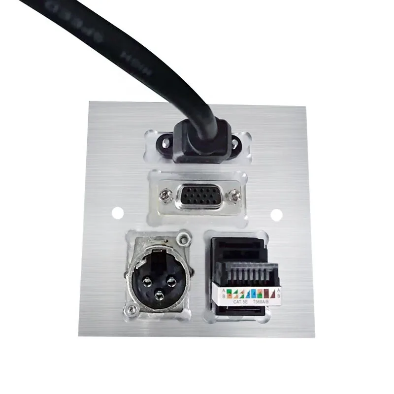 Панель из алюминиевого сплава 86 разъемов Vga Hdmi 3pin Xlr Rj45 сетевой домашний