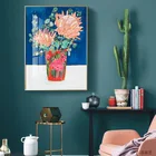 Украшение дома картина маслом постер Зеленый Натуральный Красочные растения Цветы Картина на холсте, украшение дома с цветочным принтом стены искусства