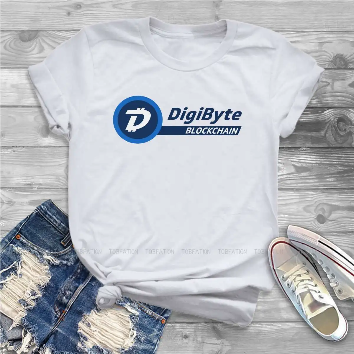 Футболка Digibyte для женщин милая женская футболка с принтом в виде криптовалюты 5XL