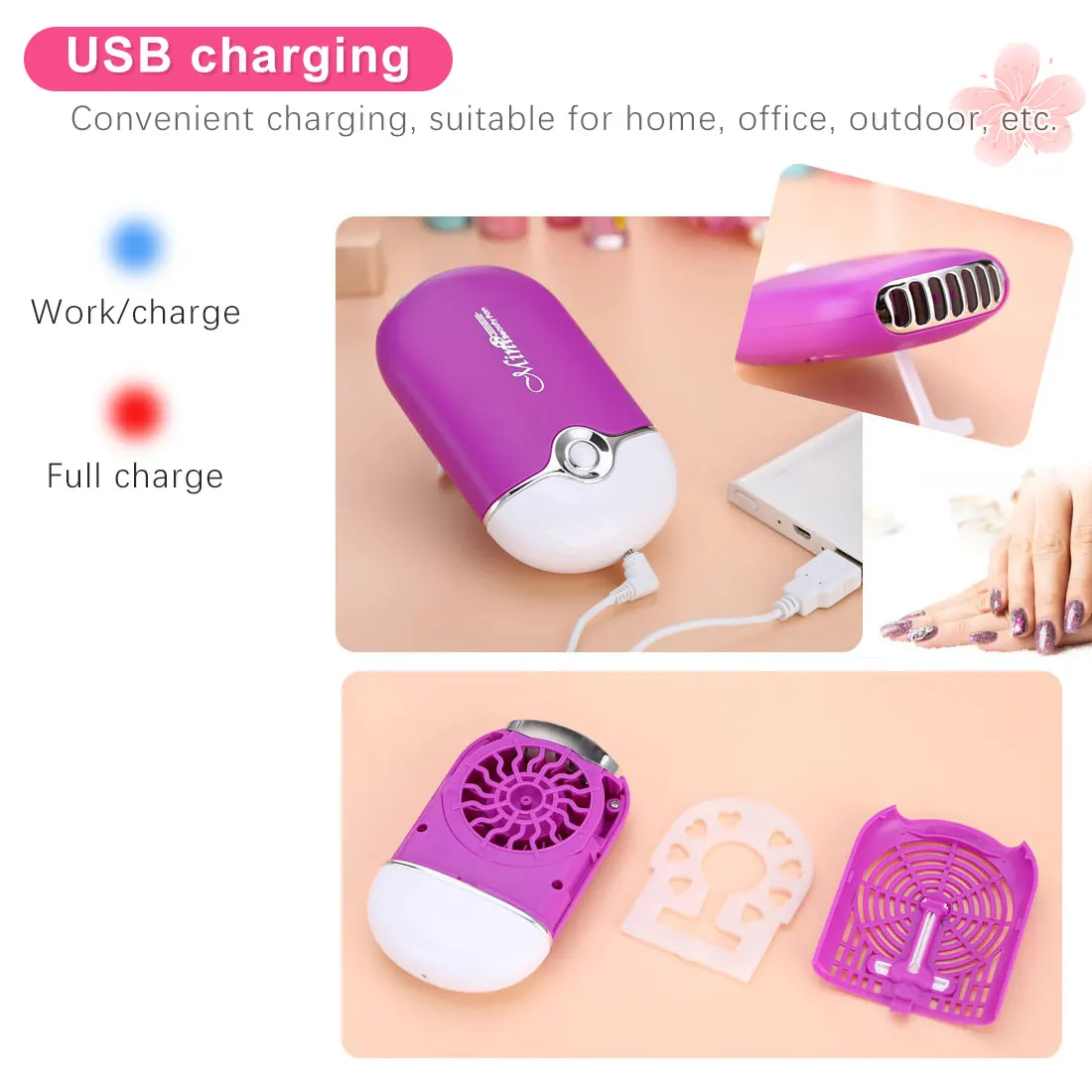 Мини-вентилятор для ресниц портативный с USB-портом 1 шт. | Красота и здоровье