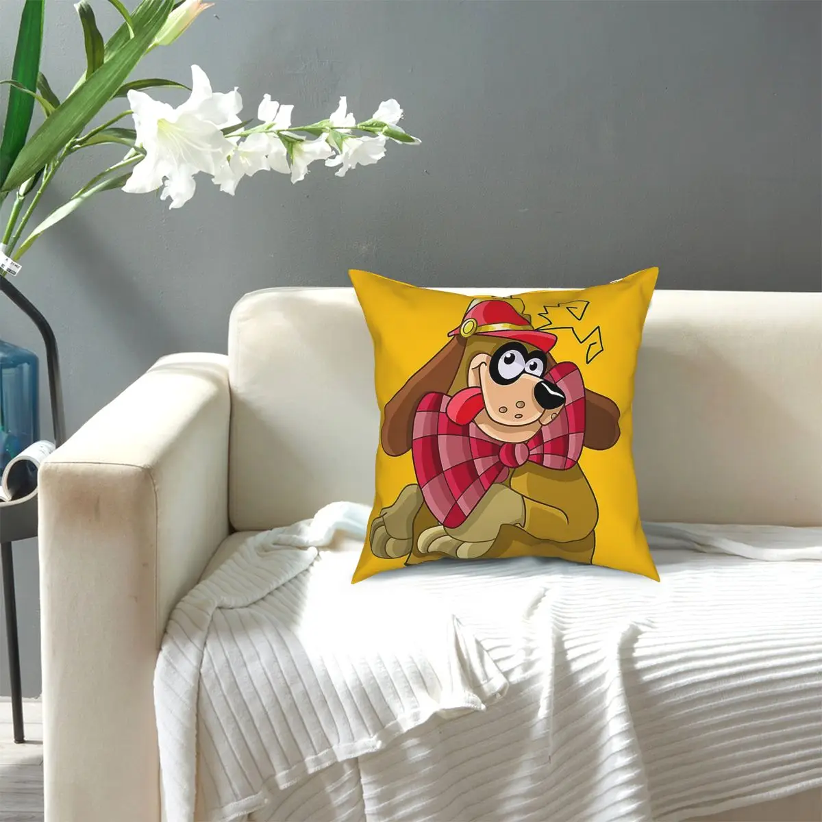 

The Banana Splits Fleegle The Beagle (2nd Drawing) Square Pillow Case Polyester Throw Pillow Customized Pillowcase