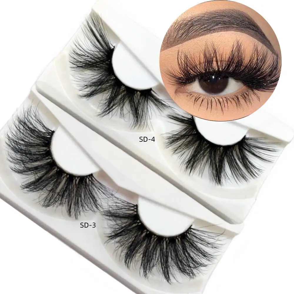 1 пара объемные 100% норковые волосы толстые длинные накладные ресницы 25 мм