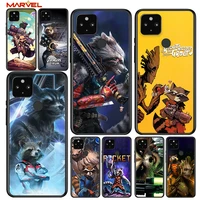 rocket racoon marvel cute shockproof cover for google pixel 5 5a 4 4a xl 5g black phone case shell soft fundas coque capa