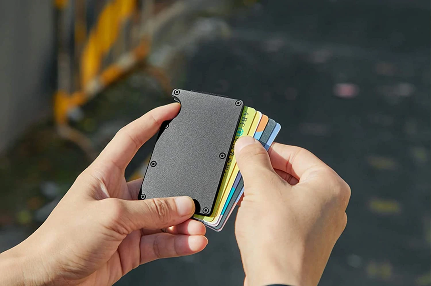 2021 Анти Rfid металлический держатель для банковской кредитной карты Для мужчин