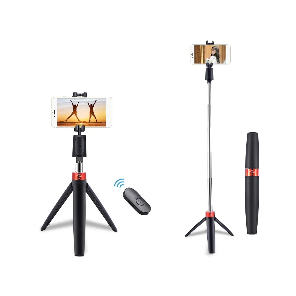 

2021 Newest 3 In 1 Wireless Bluetooth Selfie Stick Mini Portable Mobile Phone Tripod Foldable Selfie Stick Bluetooth Remote