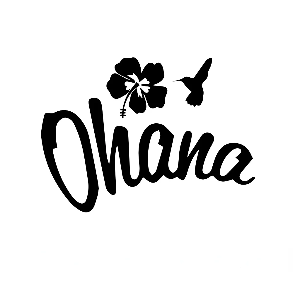 

Personality Ohana FunnyCar Stickers Cars Decal Waterproof Sunscreen Creativity Cartoon Autos Motorcycle PVCStickers15cm*11cm