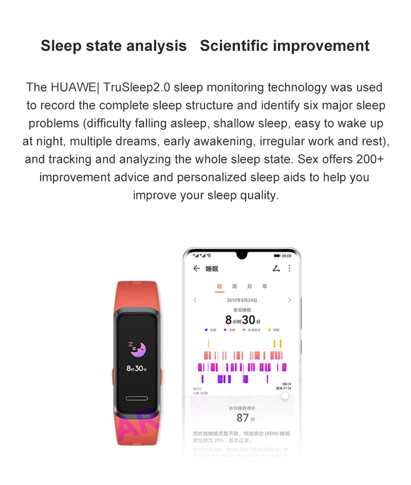 huawei Honor Band 4, умный экран, Bluetooth, шагомер, для плавания, водонепроницаемый, пульс, мониторинг здорового сна, кровяное давление