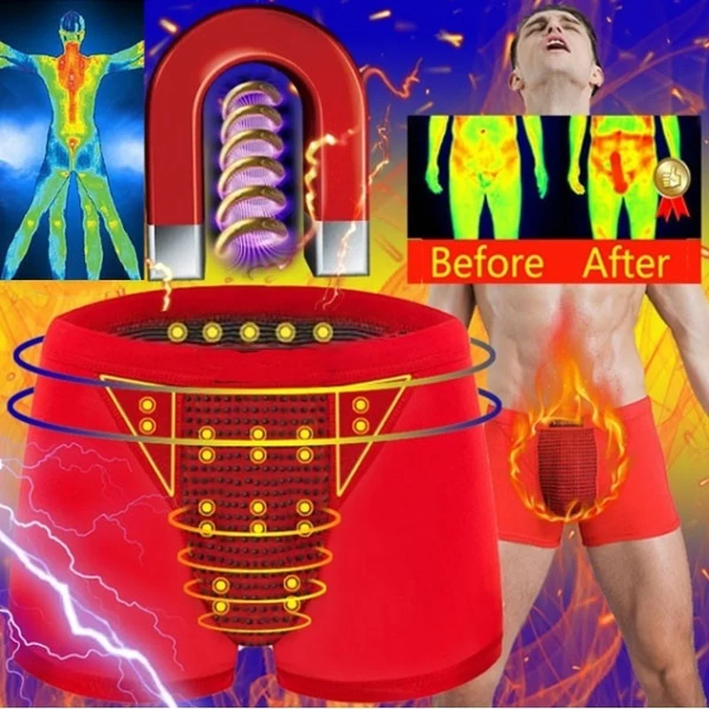 

Magnetic Underwear Home Physiological Underwear Comfortable Enlargement Men'S Underwear Physiological Plus Size XL-3XL 2021