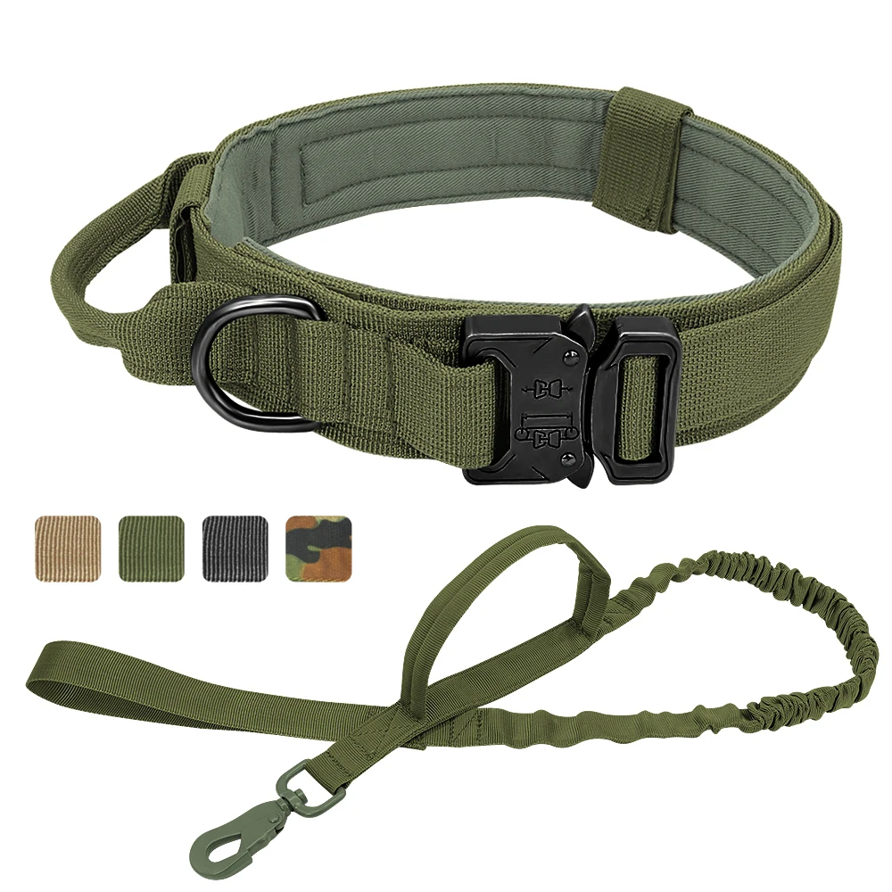 

Military Tactical Dog Collar Leash German Shepard Medium Large Dog Collars Lead For Walking Training Dog Collar Control Handle