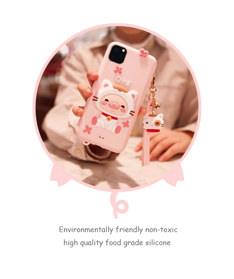 Чехол для телефона Piggy с мультяшным рисунком для iPhone 11, для iPhone 11 Pro Max, ударопрочный чехол, силиконовый милый чехол для iPhone 11 Pro