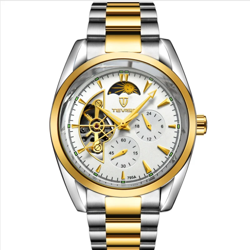 Часы наручные мужские с турбийоном автоматические механические деловые полым