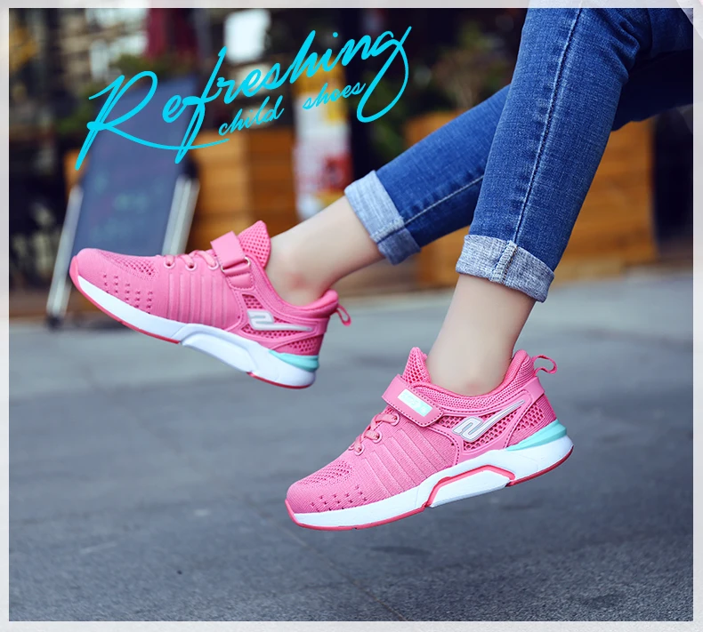 

2020 New Spring Autumn Children Girls Sports Brand Breathable Outdoor Kids Sneakers Running shoes Breathable Mesh shoes 28-39