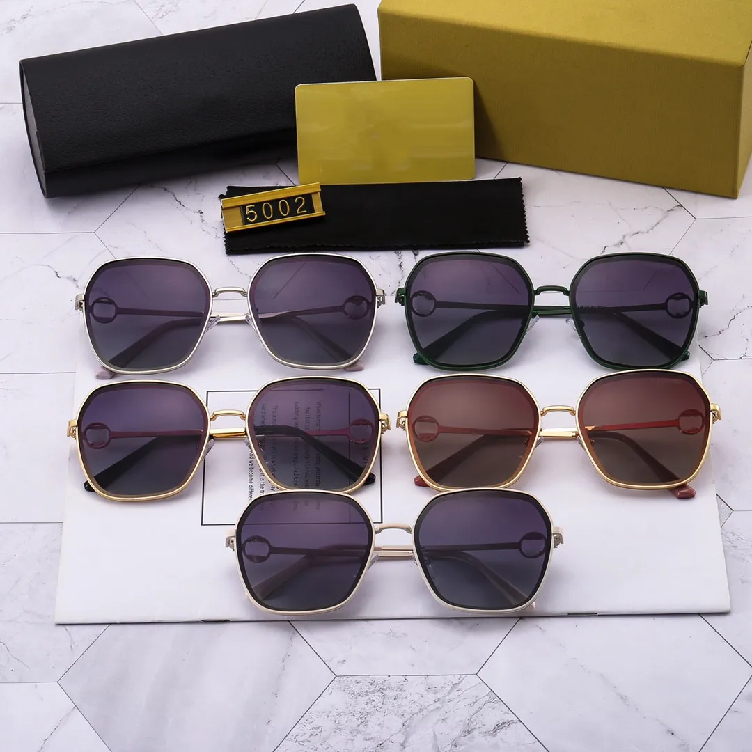 

5002 Star Same Style Square Sunglasses Blackout Thickened Large Frame Sunglasses Uv400 Men's And Women's Luxury Brand Sunglasses