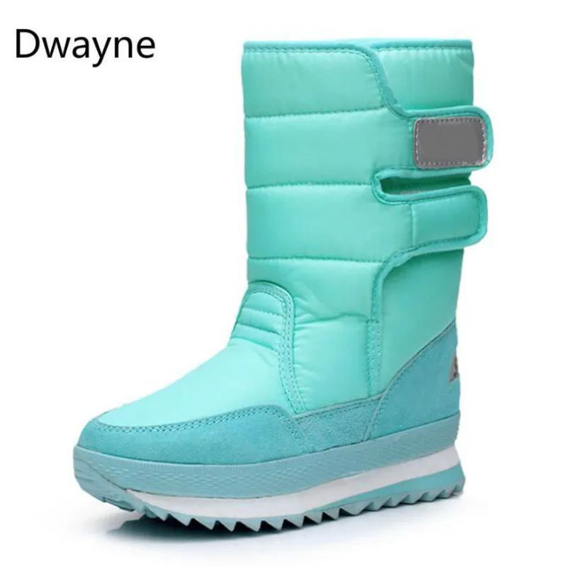 Dwayne/зимние ботинки; коллекция года; Брендовые женские зимние ботинки; обувь для мам; нескользящие Водонепроницаемые гибкие женские модные повседневные ботинки размера плюс 46