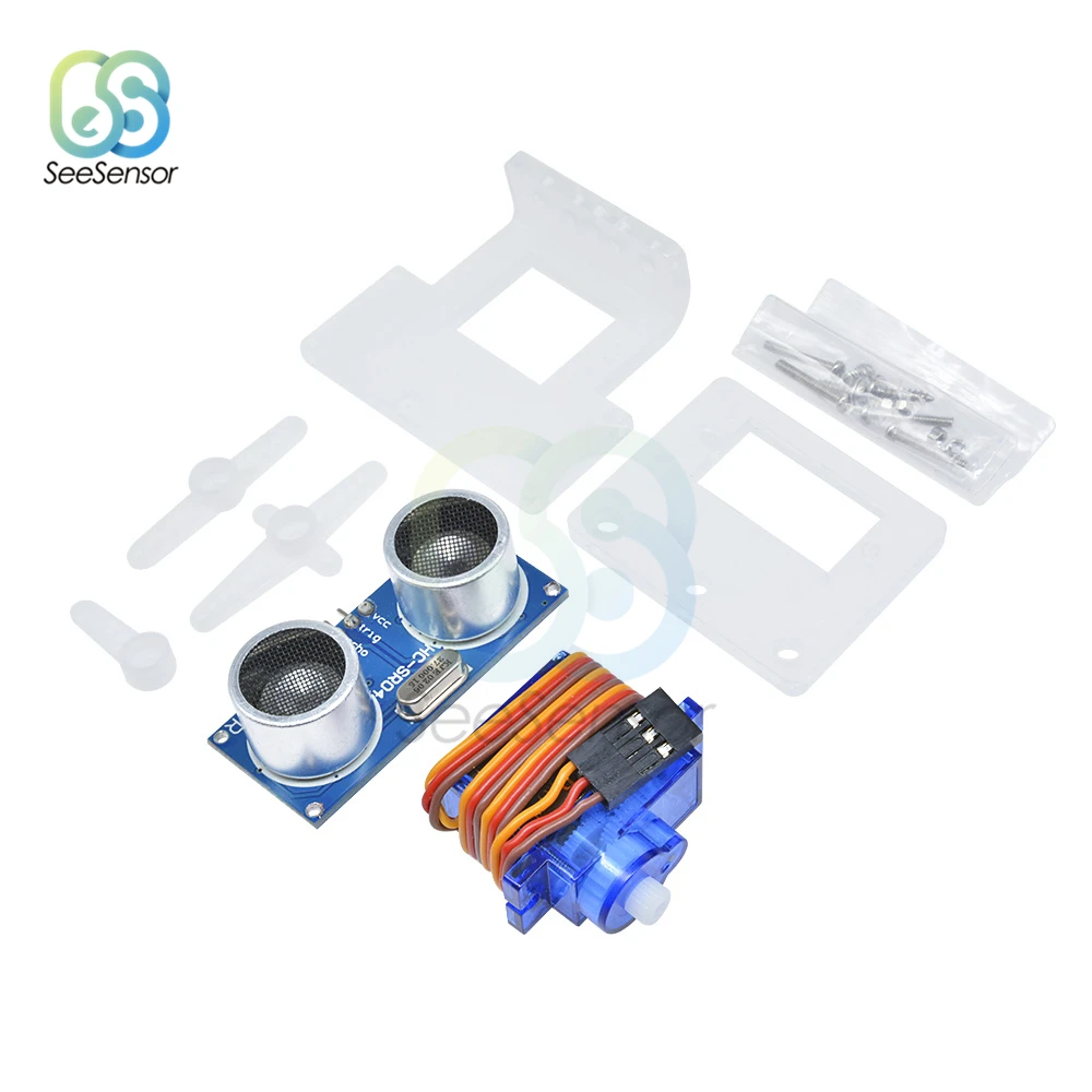 Mini SG90 сервопривод + HC-SR04 Ультразвуковой дальномер Монтажные кронштейны DIY наборы |