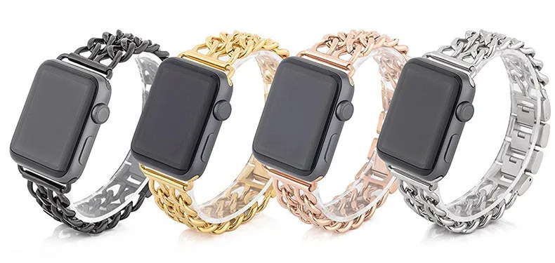 Для Apple Watch 5 4 40 мм 44 мм браслет из нержавеющей стали ремешок роскошный ремешок для iwatch серии 5 4 3 38 мм 42 мм розовое золото