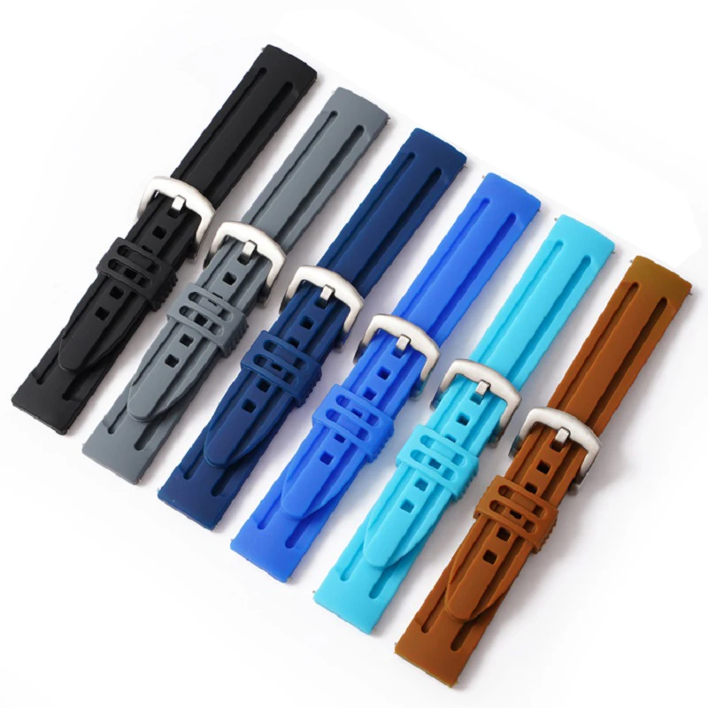 Ремешок силиконовый быстросъемный для смарт часов Nokia со стальным корпусом HR 40