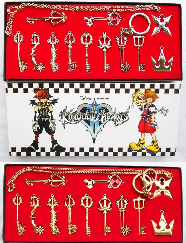 Брелок для ключей Kingdom Hearts 2 II ожерелье с подвеской набор оружия коллекционная