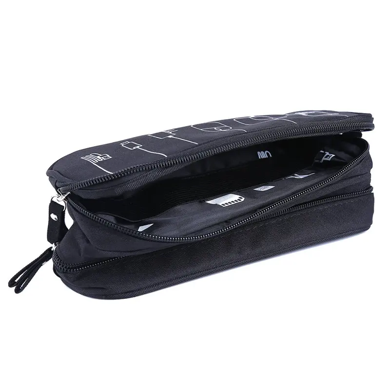 Новый Полезный унисекс 2 слоя большой емкости цифровой гаджет сумка для хранения