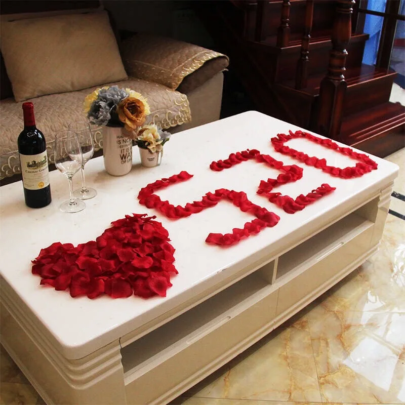 1 кг/лот разноцветные лепестки роз свадьба вечеринка конфетти украшение стола