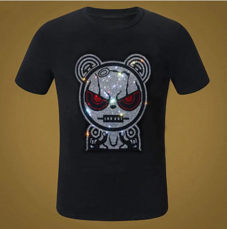 

Top quality hot drilling man tshirt European fashion top tees New arrival
