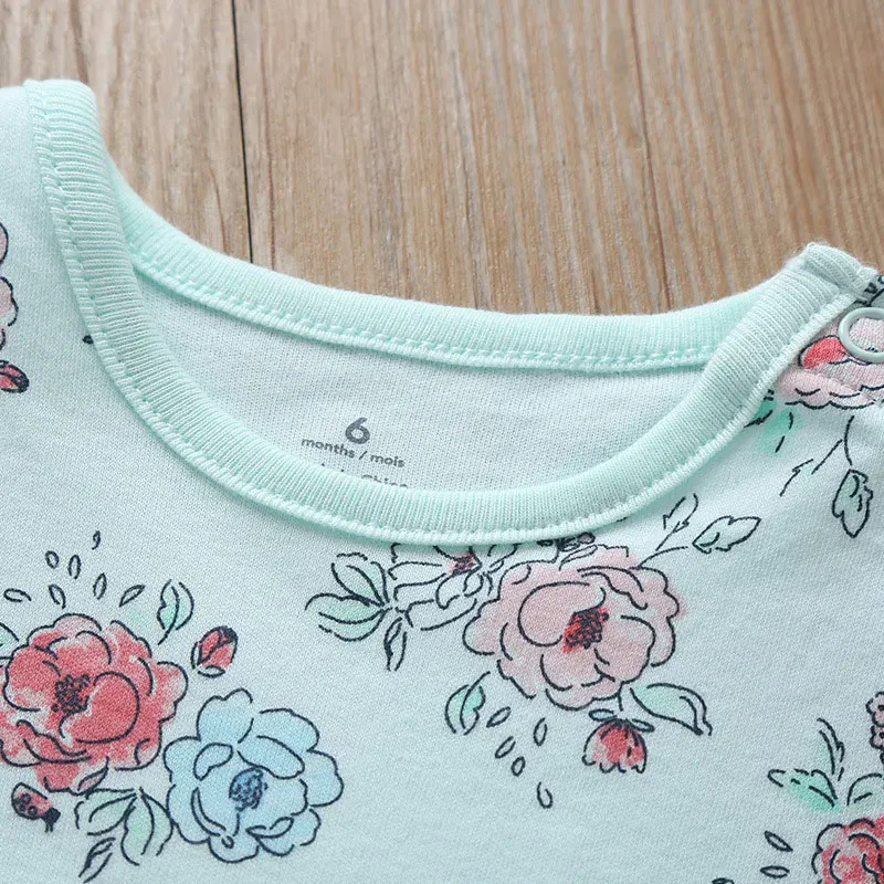 Детский хлопковый комбинезон с коротким рукавом на возраст 0 18 месяцев|Ромперы| |