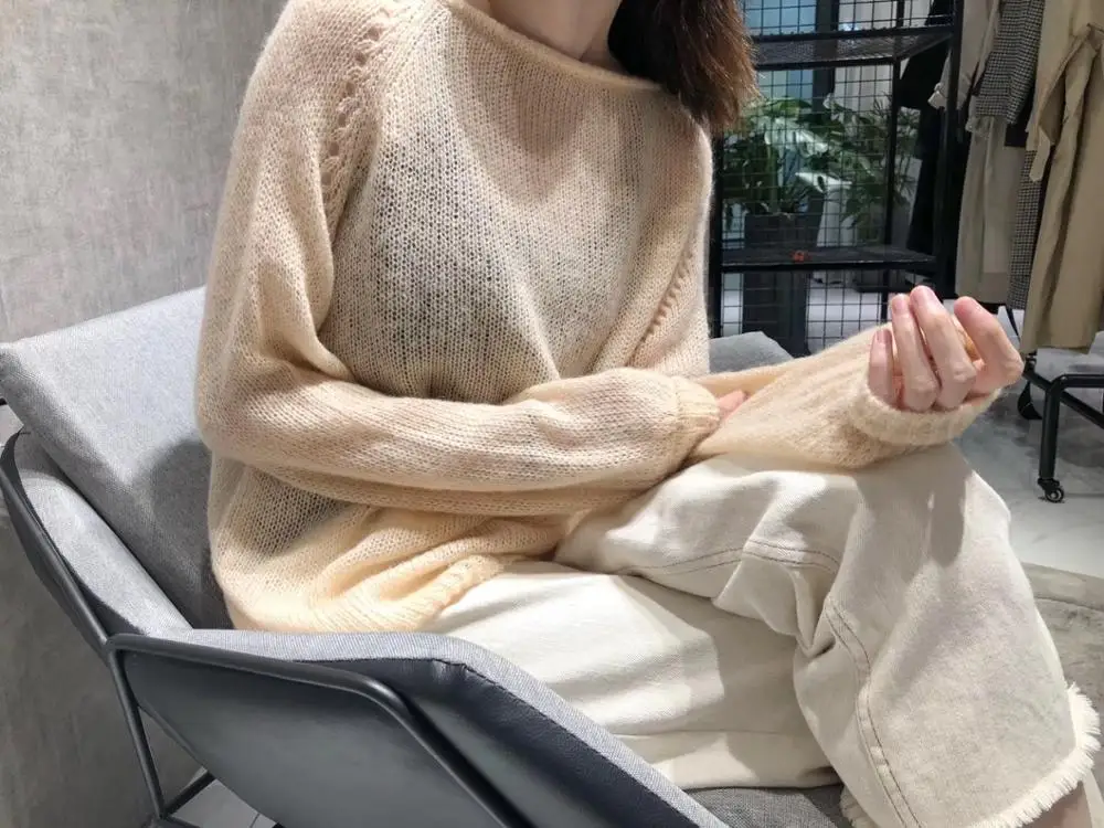 2019 новый осенний и зимний женский свитер из мохера | Женская одежда