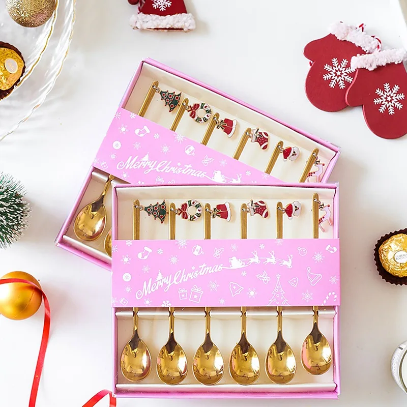 Рождественские ложки 2020 рождественские украшения для дома стола подарки