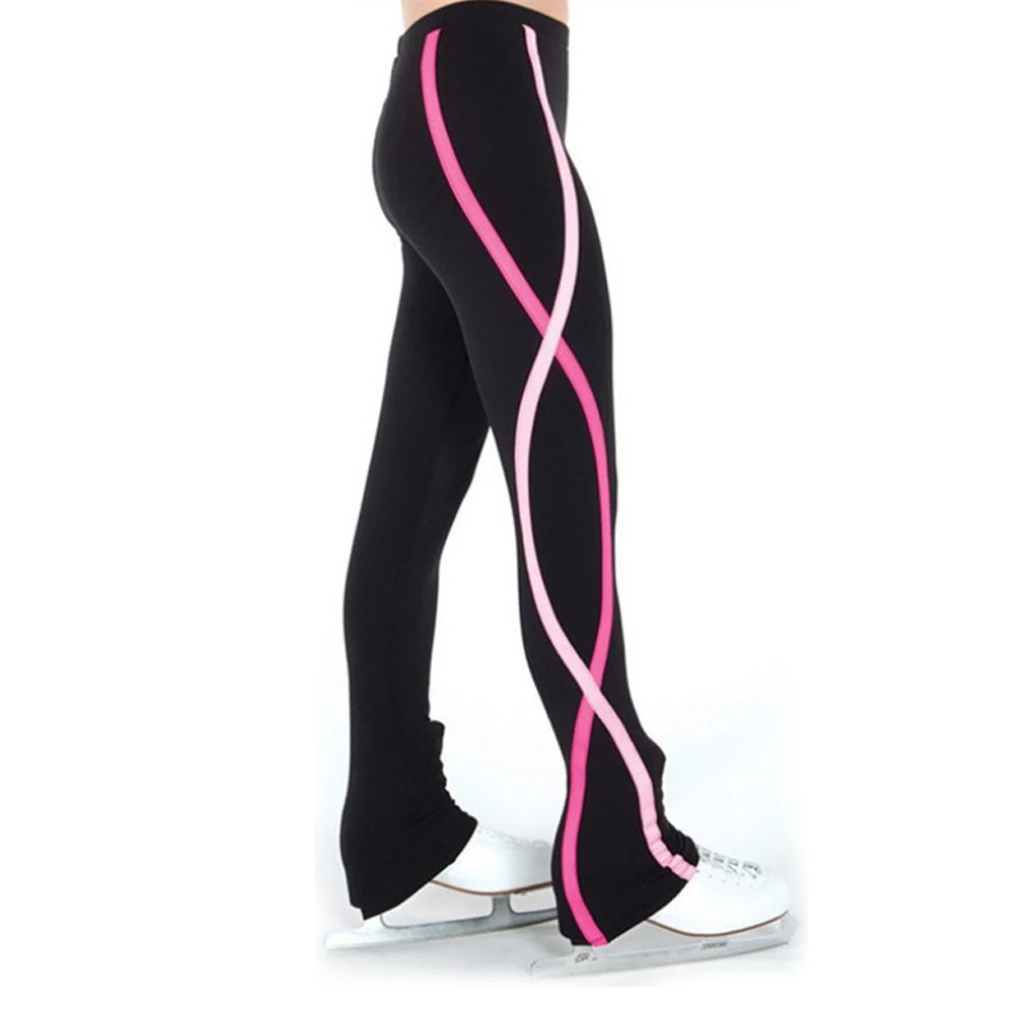 Женские Штаны Для фигурного катания на коньках спортивные Леггинсы спиральные