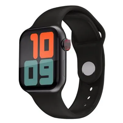 Черный Slimy Смарт-часы для мужчин и женщин, умные часы для Apple Watch 4 IWO 10 IWO 11, Смарт-часы с беспроводной зарядкой - Цвет: Черный