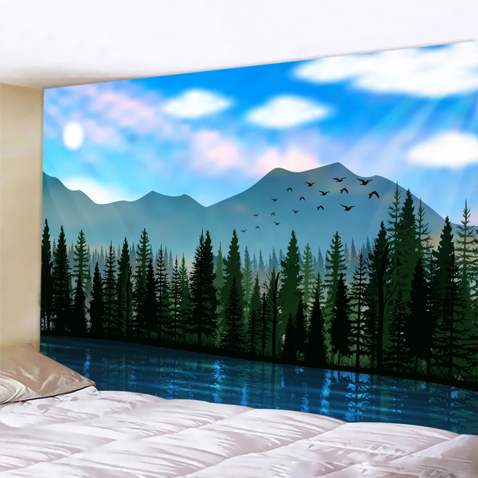 Гобелен с психоделическим принтом домашний декор украшение в стиле хиппи