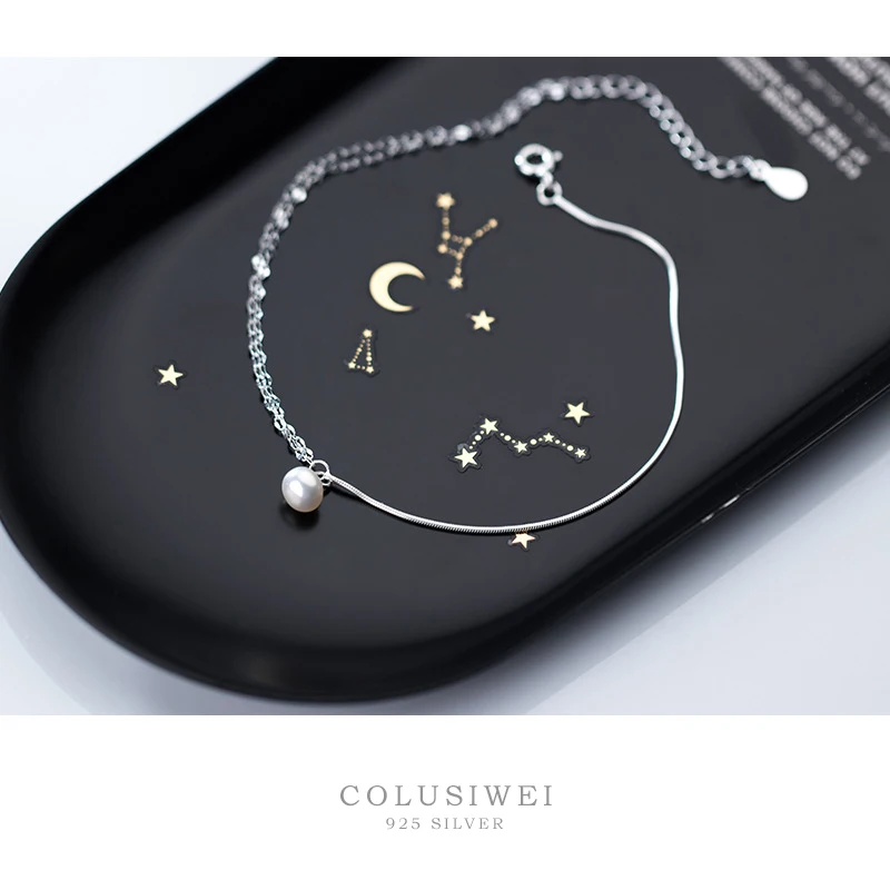 Colusiwei двойной Слои серебряная звезда браслет цепочка модные простые браслеты для