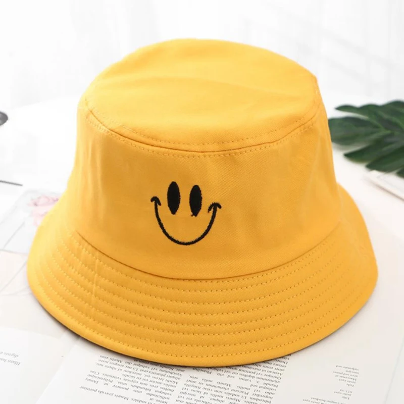 

New Hat Female Korean Version Of The Tide Sun Visor Cute Spring And Summer Casual Smile New Fisherman Hat Basin Cap Couple