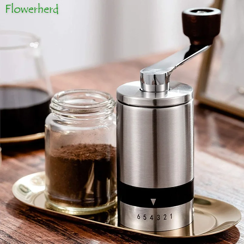 Ручной Кофе измельчители Керамика кофемолка ручной Точильщик 6 регулируемые