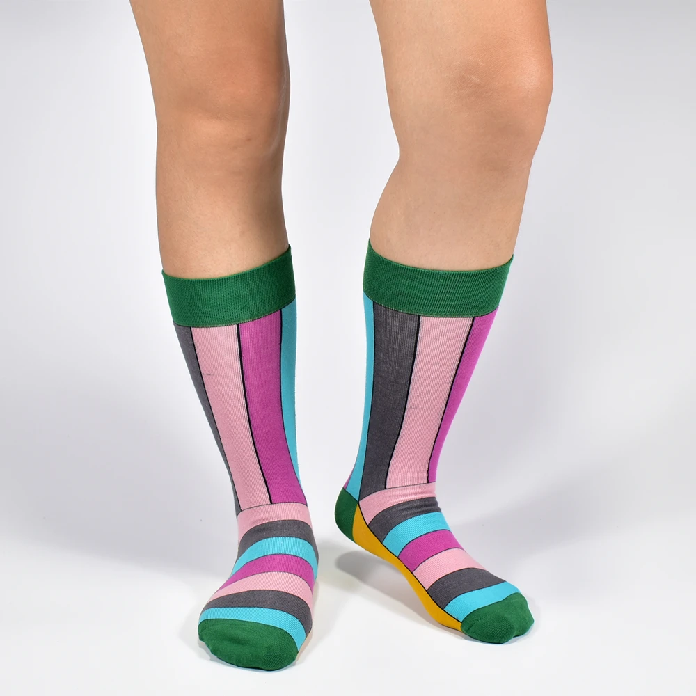 Мужские носки новинка 2020 повседневные хлопковые официальное платье Красочные