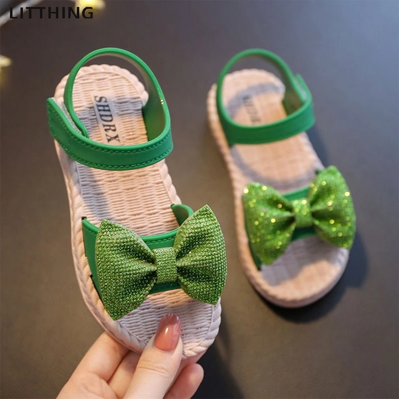 

Litthing Summer Kids Girls Shoes Fashion Sweet Princess Children Sandals for Girls Toddler Baby Soft Sweet Breathable Bow Shoes