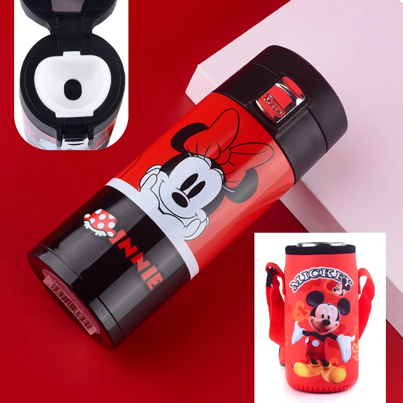 350 мл disney мультфильм детские чашки 304 кружка из нержавеющей стали портативная Герметичная Бутылка для детей милая вакуумная посуда для напитков - Цвет: 02