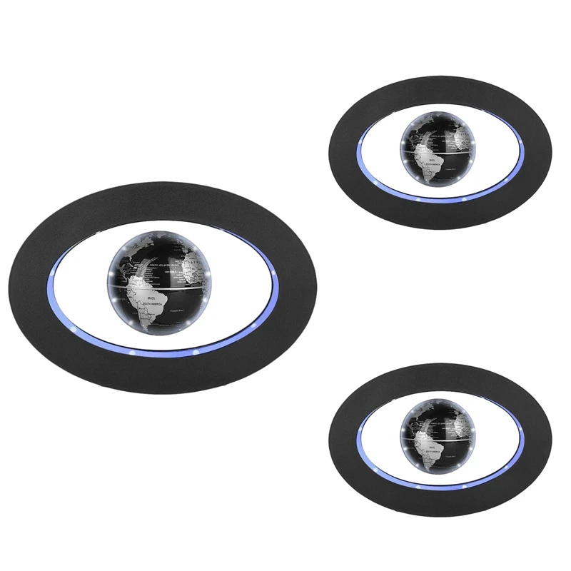 

Плавающий глобус Магнитный глобус Карта мира магнитные левитационные глобусы овальной оправы светодиодный английский синий глобус для де...