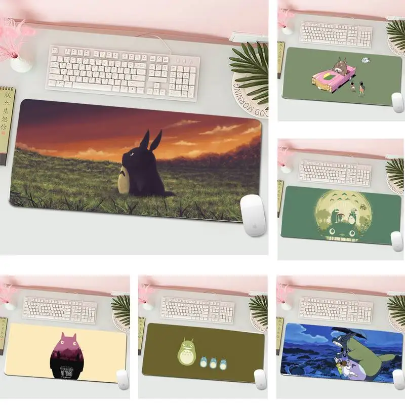 

Totoro Locking Edge Mouse Pad Game Gaming Mousepad XL Large Gamer Keyboard PC Desk Mat Computer Tablet Mouse Pad