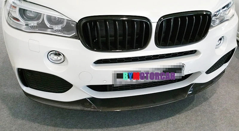 P Style Carbon fiber Front Bumper Lip Spoiler Fit For BMW F15 X5 M-Sport |