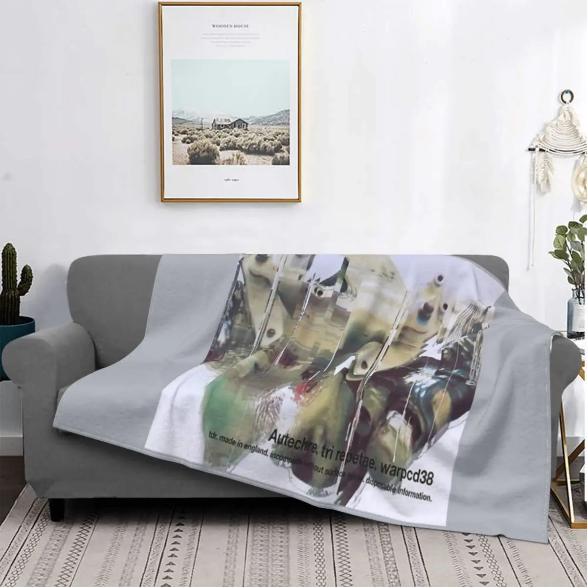 

Autechre-Manta de lino a cuadros para cama, colcha para пикник, 2 единицы