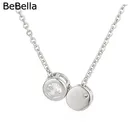 Женское ожерелье с подвеской BeBella, маленькое ожерелье с кубическим цирконием и камнем с микрозакрепкой, Ювелирное Украшение в подарок