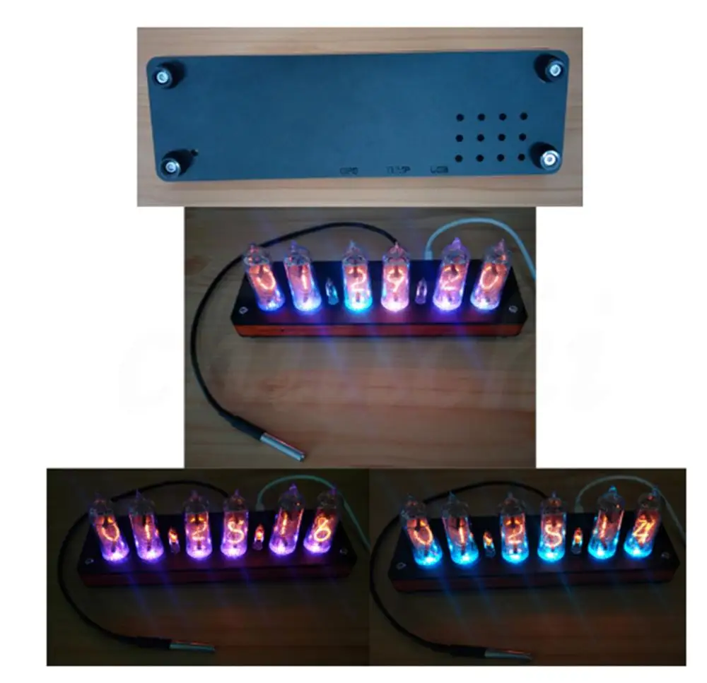 

IN14 светящаяся трубка DIY QS18, GPS, таймер, сандаловое дерево, корпус, цифровые часы-трубка, бесплатная доставка